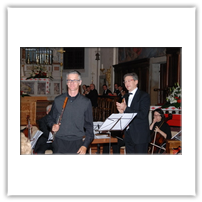 Con l'amico flautista Paolo Dalla Pietà, Trichiana (BL) giugno 2013