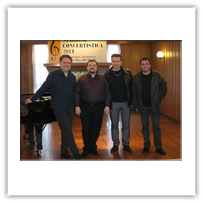 con gli amici David Giovanni Leonardi, Alessandro Cortello e Sebastiano Zorza, Lignano (Udine)  gennaio 2011